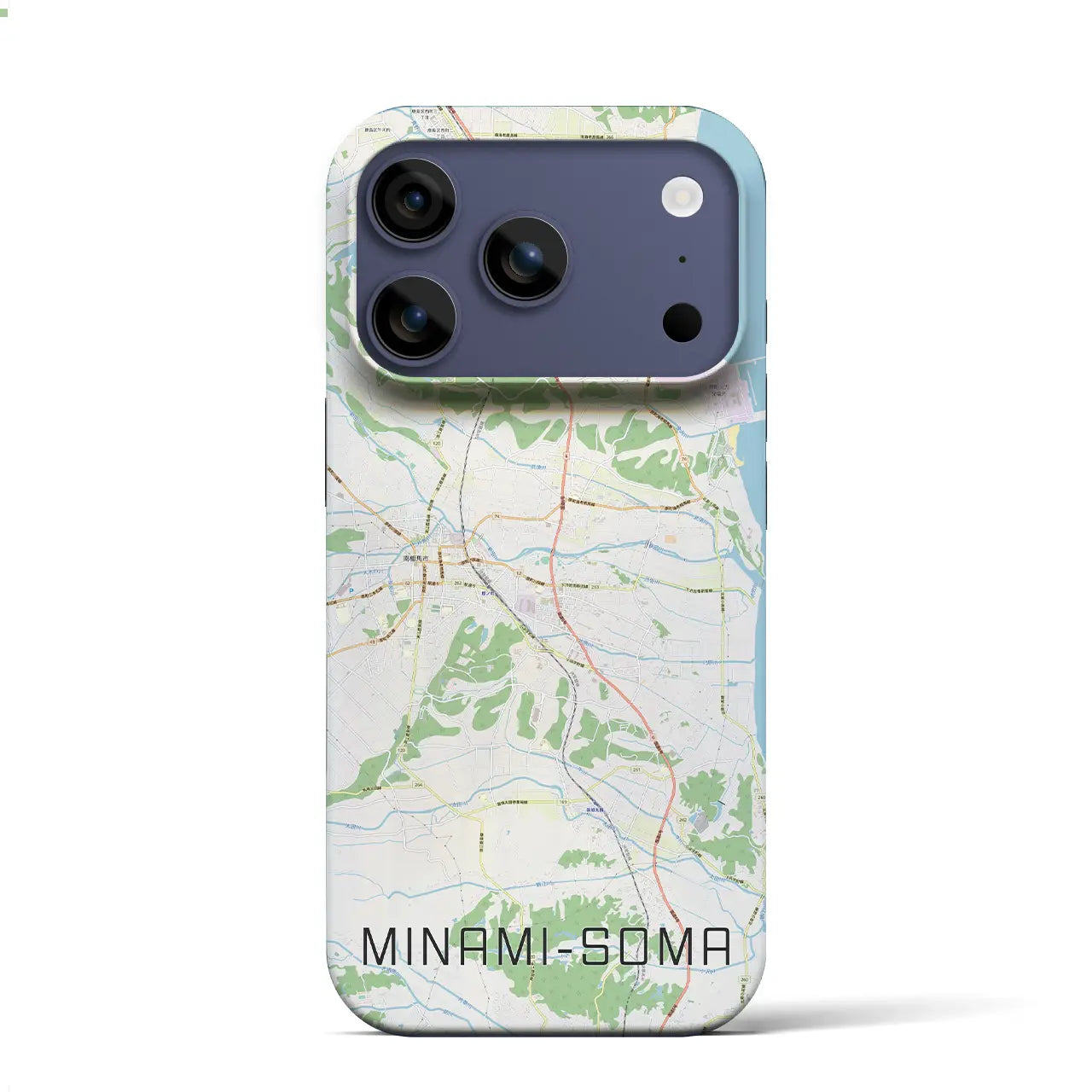 【南相馬（福島県）】地図柄iPhoneケース（バックカバータイプ）