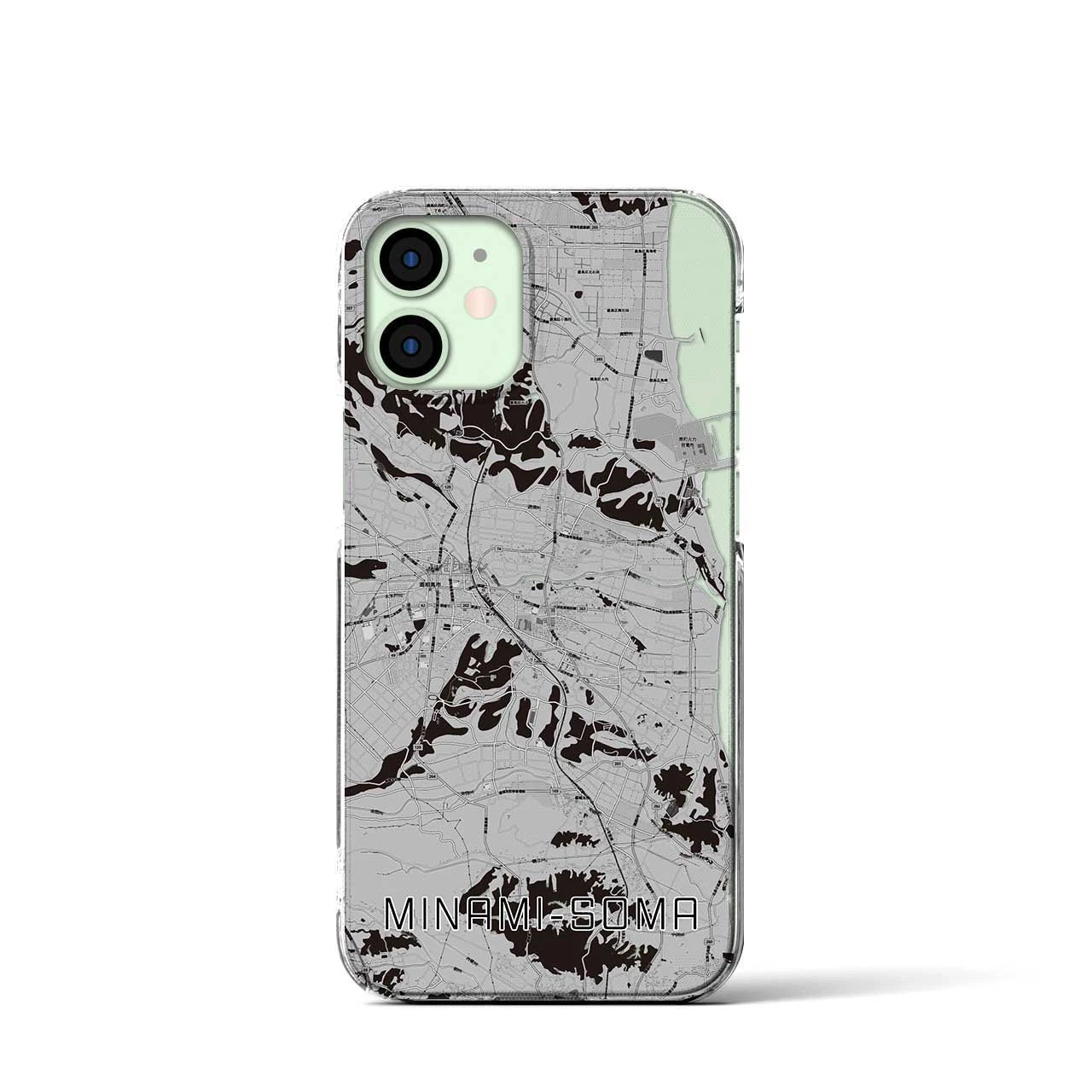 【南相馬（福島県）】地図柄iPhoneケース（クリアタイプ）