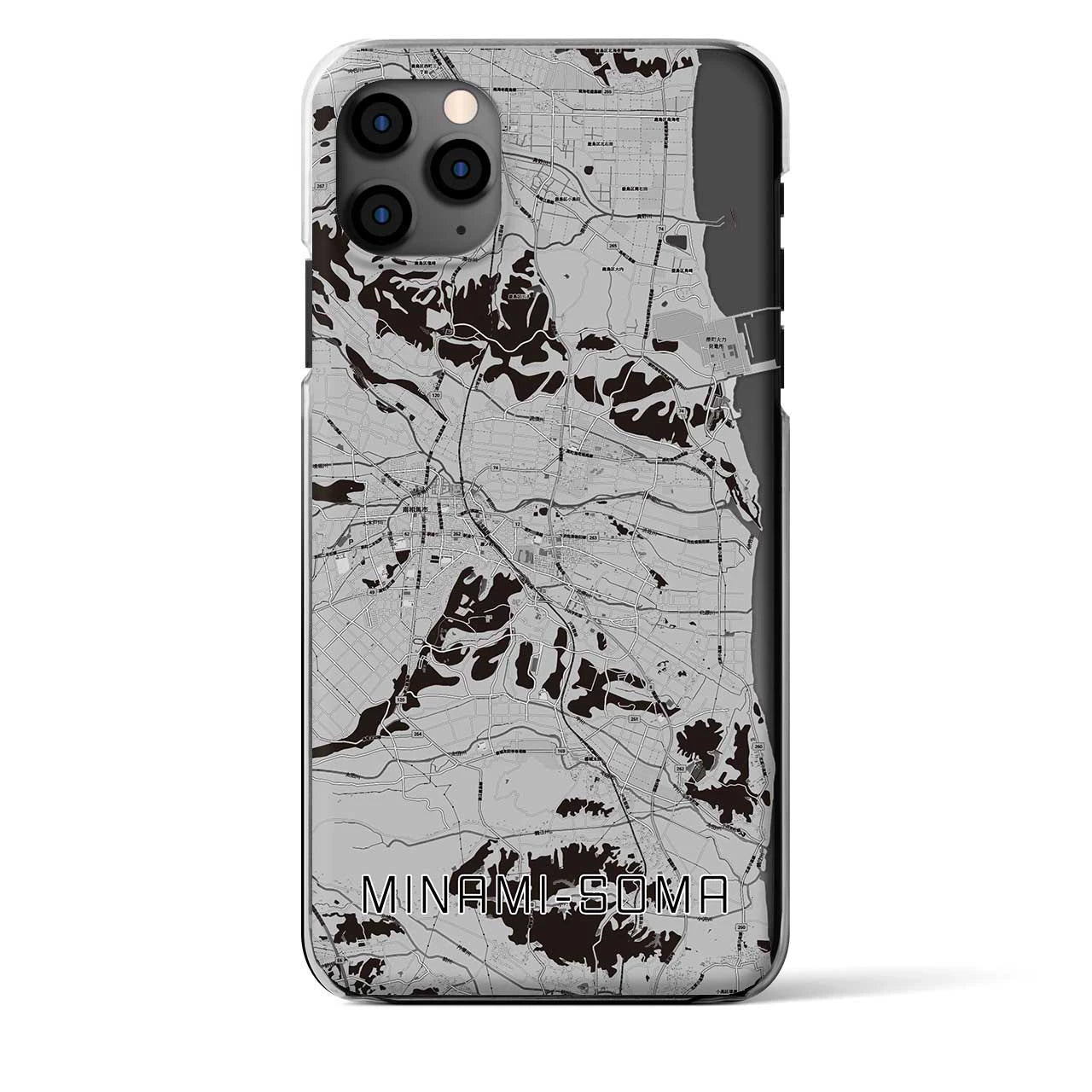 【南相馬（福島県）】地図柄iPhoneケース（クリアタイプ）