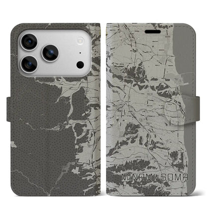 【南相馬（福島県）】地図柄iPhoneケース（手帳タイプ）