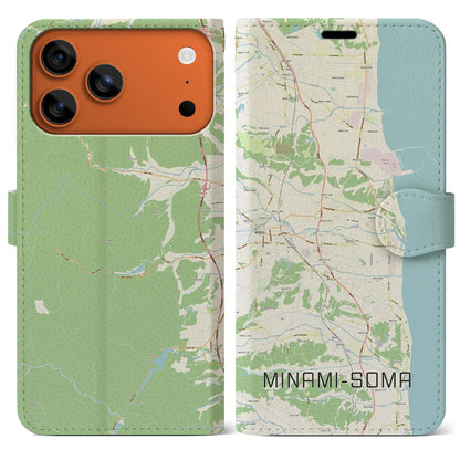 【南相馬（福島県）】地図柄iPhoneケース（手帳タイプ）