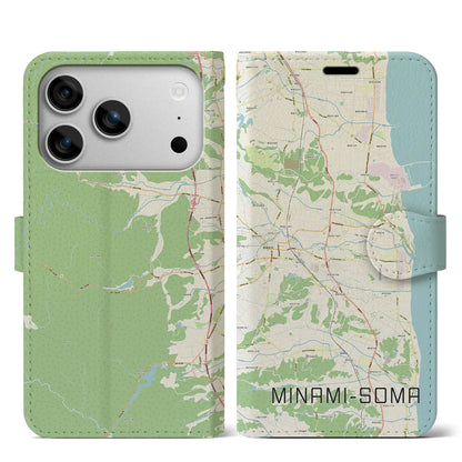 【南相馬（福島県）】地図柄iPhoneケース（手帳タイプ）