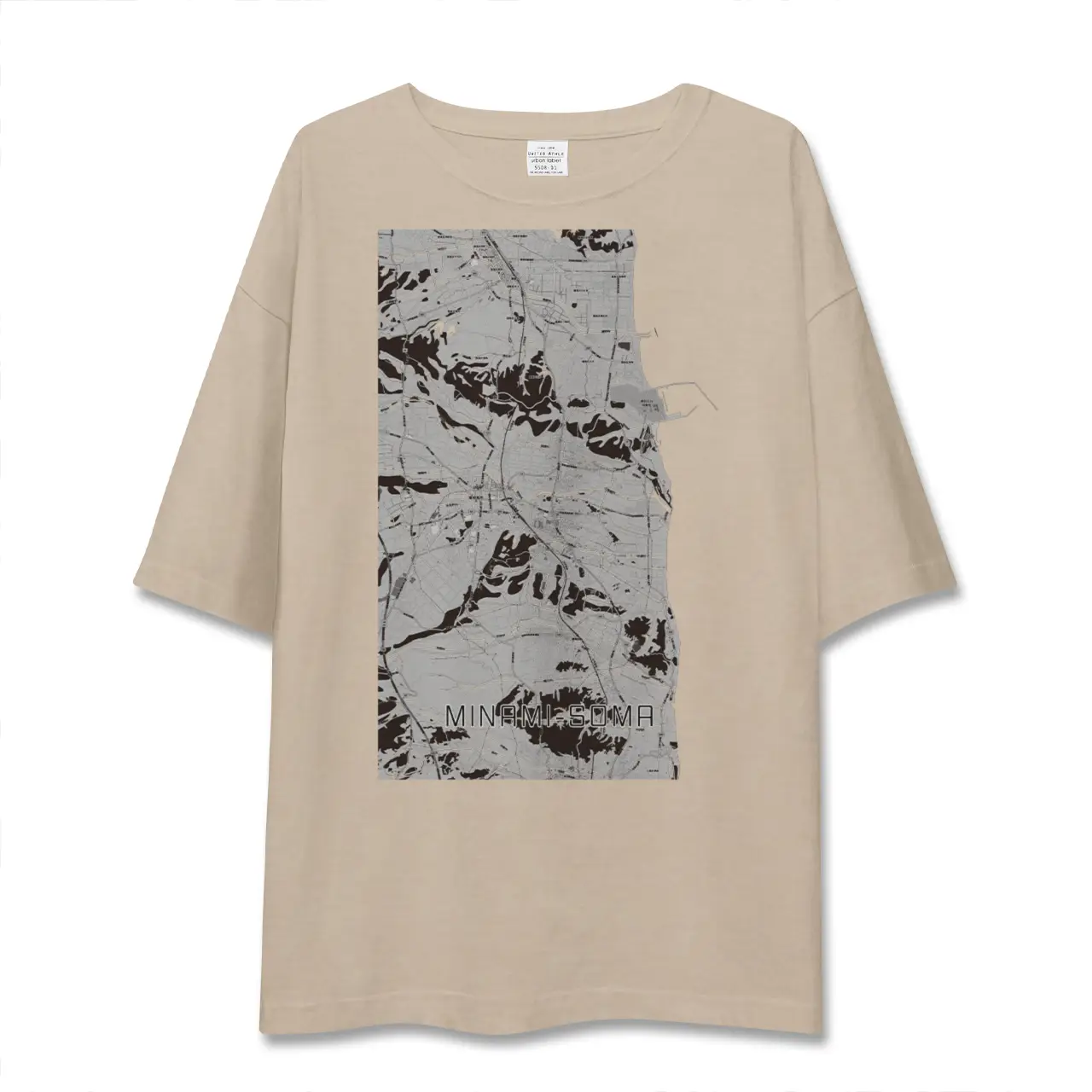 【南相馬（福島県）】地図柄ビッグシルエットTシャツ