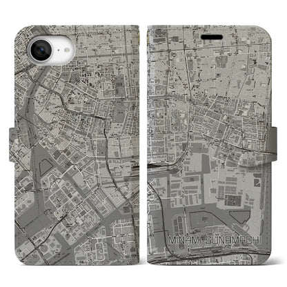 【南砂町（東京都）】地図柄iPhoneケース（手帳タイプ）