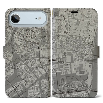 【南砂町（東京都）】地図柄iPhoneケース（手帳タイプ）