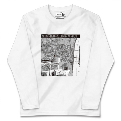 【南砂町（東京都）】地図柄ロングスリーブTシャツ