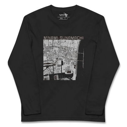 【南砂町（東京都）】地図柄ロングスリーブTシャツ