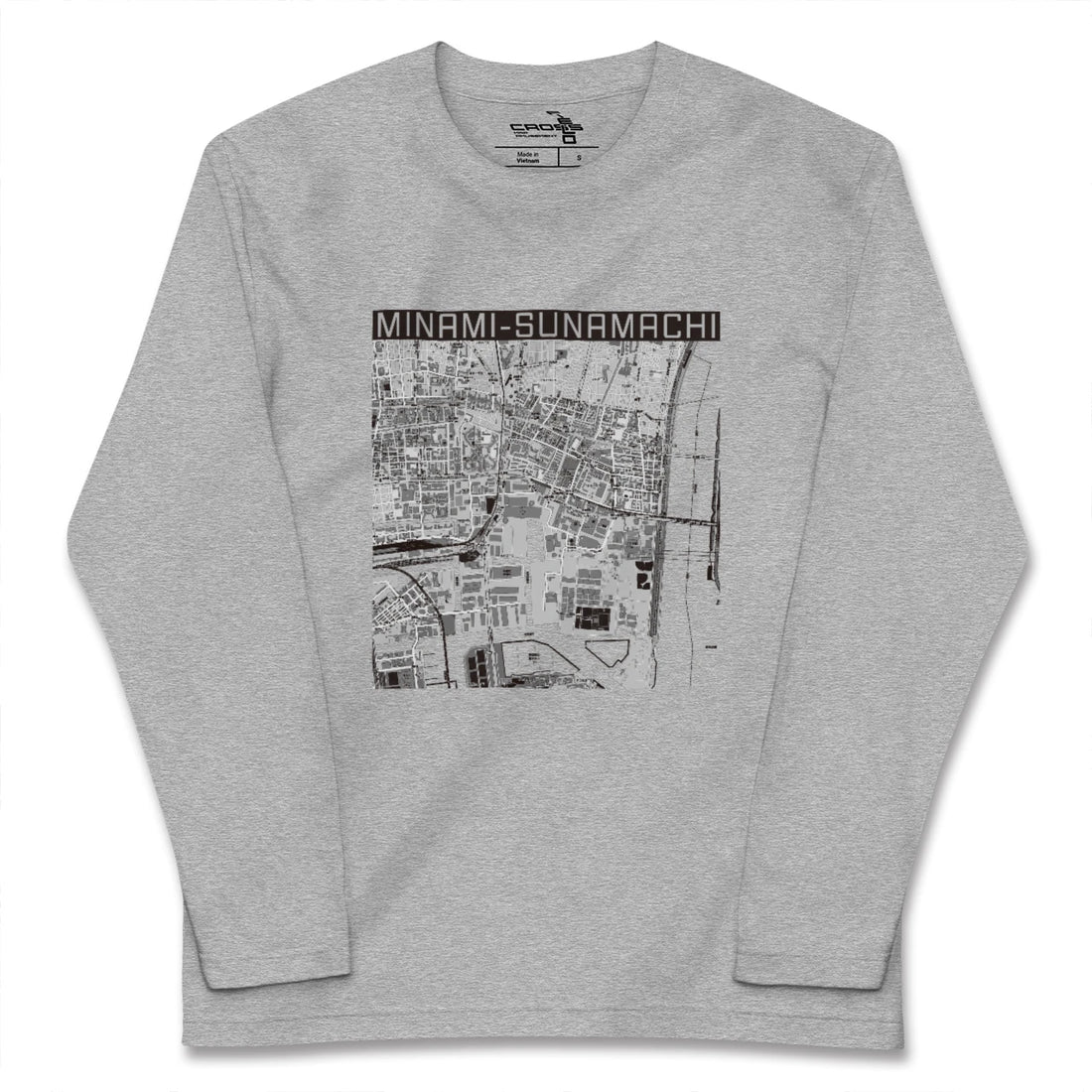 【南砂町（東京都）】地図柄ロングスリーブTシャツ