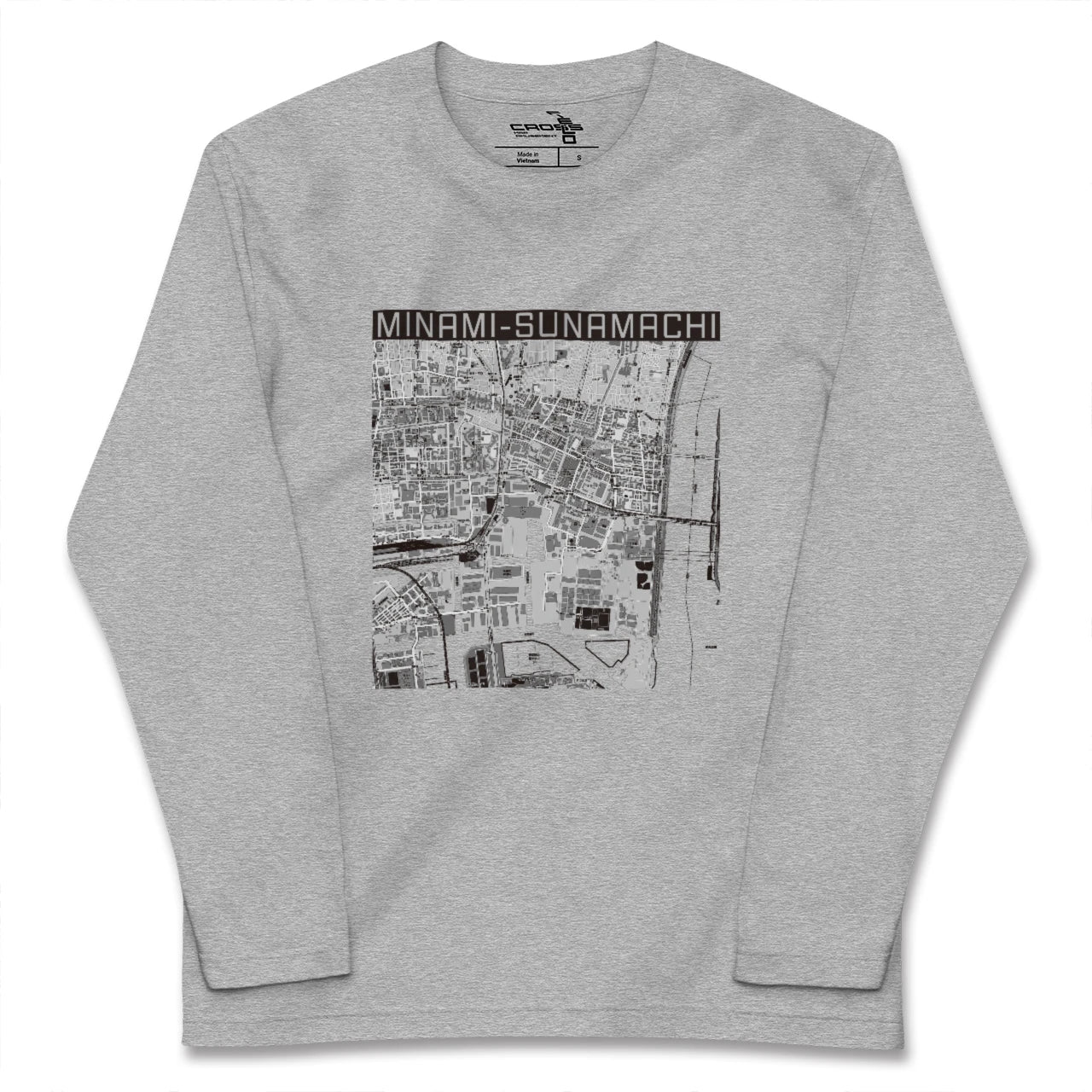 【南砂町（東京都）】地図柄ロングスリーブTシャツ
