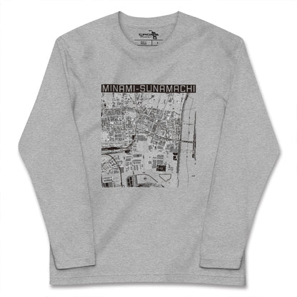 【南砂町（東京都）】地図柄ロングスリーブTシャツ