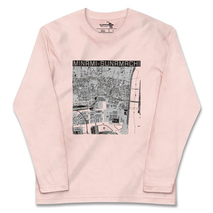 【南砂町（東京都）】地図柄ロングスリーブTシャツ
