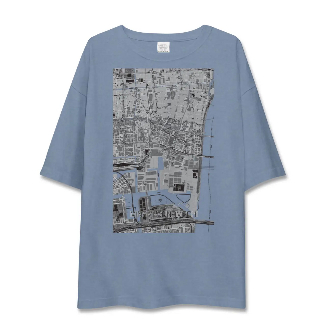 【南砂町（東京都）】地図柄ビッグシルエットTシャツ
