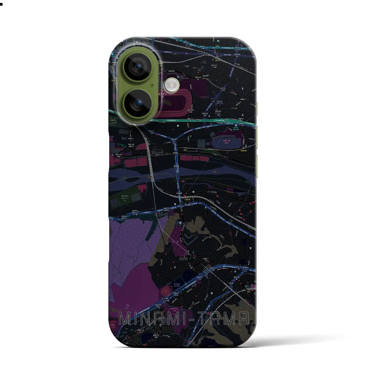 【南多摩（東京都）】地図柄iPhoneケース（バックカバータイプ）