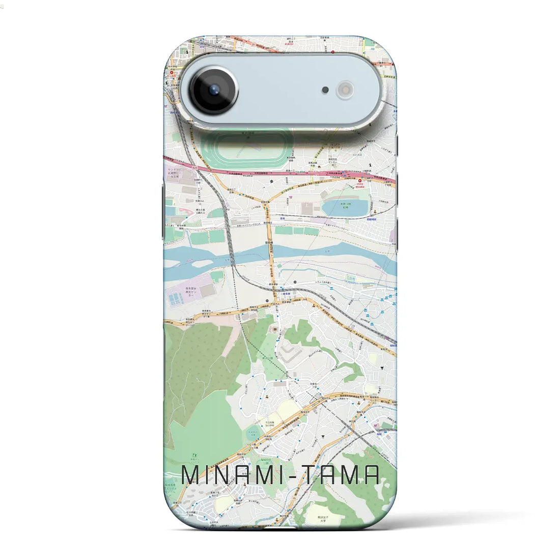 【南多摩（東京都）】地図柄iPhoneケース（バックカバータイプ）ナチュラル・iPhone 17 Pro Max 用