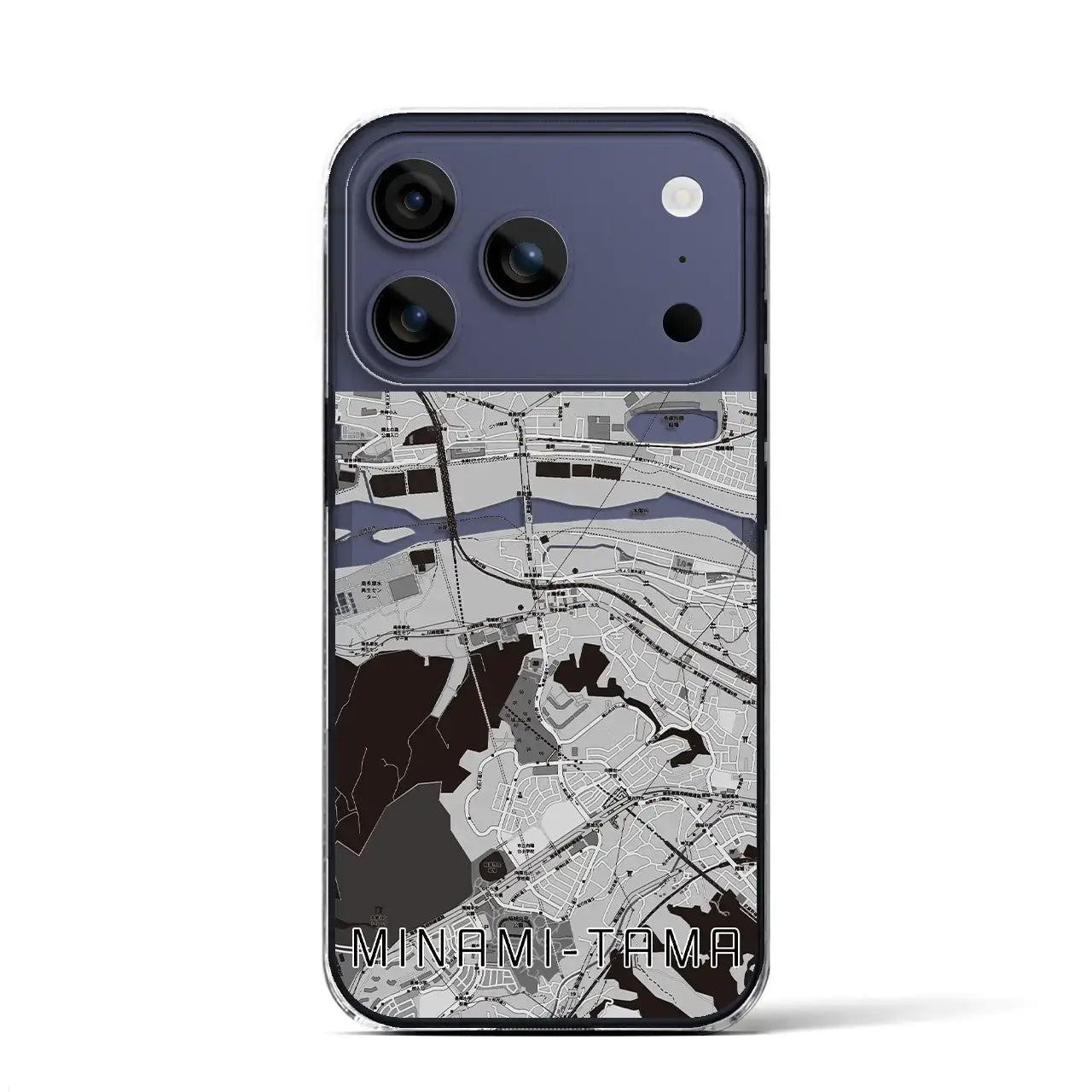 【南多摩（東京都）】地図柄iPhoneケース（クリアタイプ）