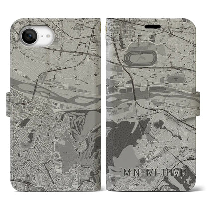 【南多摩（東京都）】地図柄iPhoneケース（手帳タイプ）