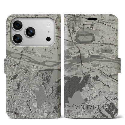 【南多摩（東京都）】地図柄iPhoneケース（手帳タイプ）