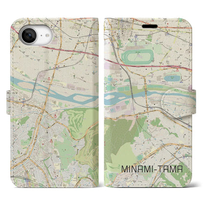 【南多摩（東京都）】地図柄iPhoneケース（手帳タイプ）