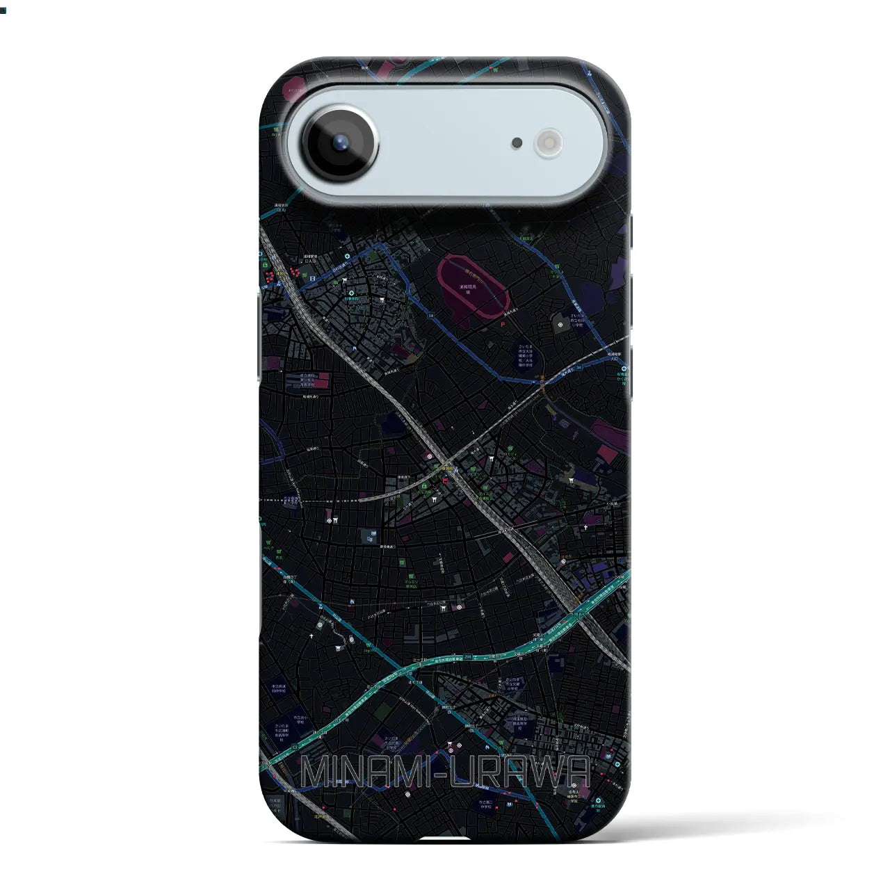 【南浦和（埼玉県）】地図柄iPhoneケース（バックカバータイプ）