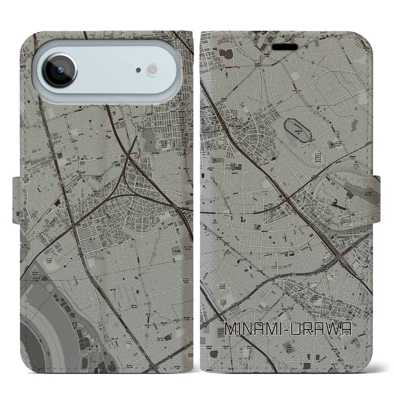 【南浦和（埼玉県）】地図柄iPhoneケース（手帳タイプ）