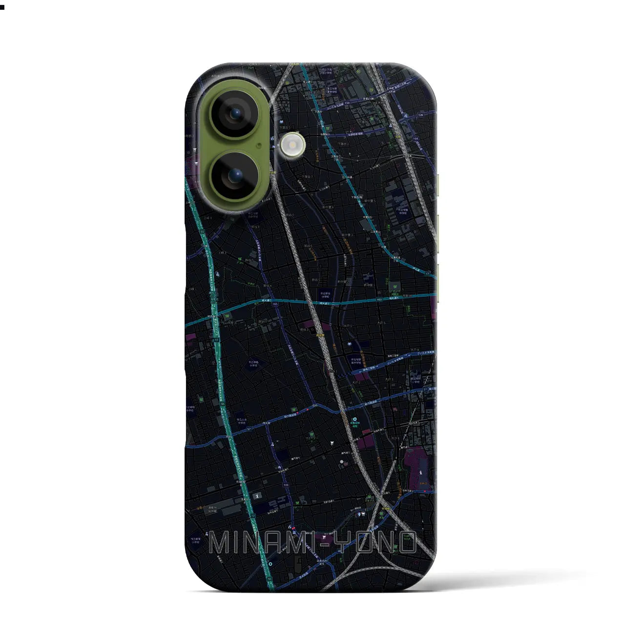 【南与野（埼玉県）】地図柄iPhoneケース（バックカバータイプ）