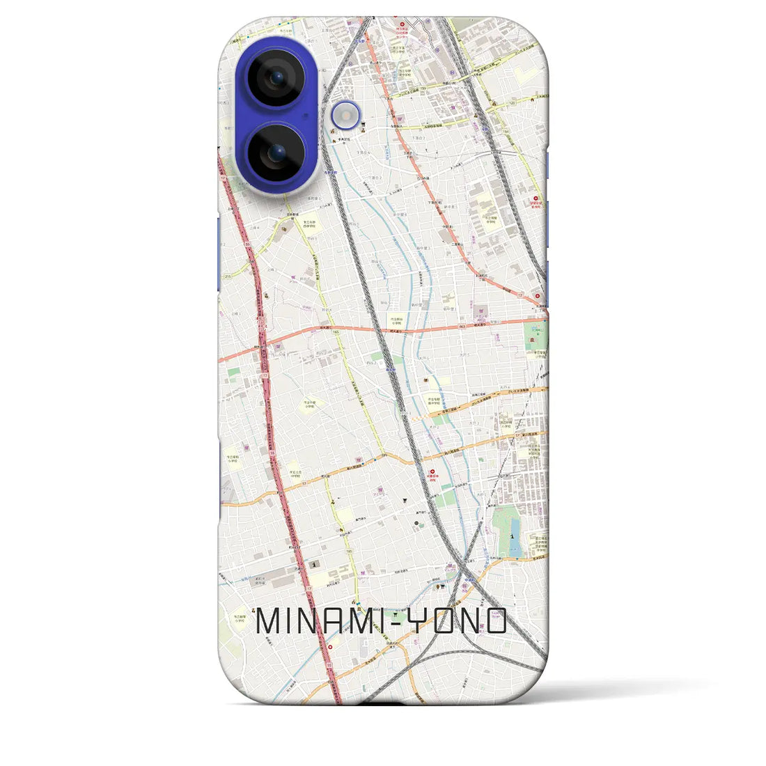 【南与野(埼玉県)】地図柄iPhoneケース(バックカバータイプ)ナチュラル・iPhone 16 Pro Max 用