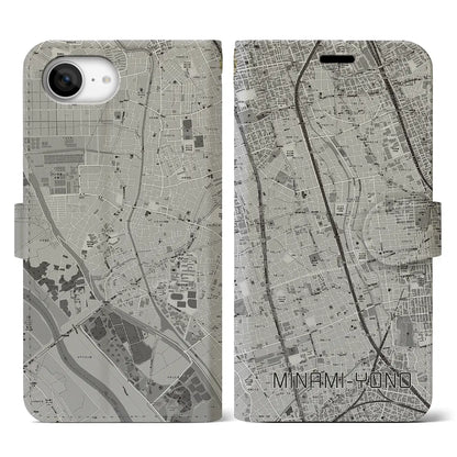 【南与野（埼玉県）】地図柄iPhoneケース（手帳タイプ）