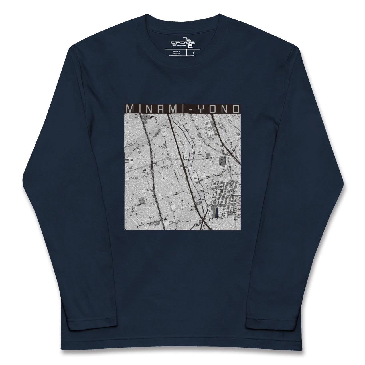 【南与野（埼玉県）】地図柄ロングスリーブTシャツ