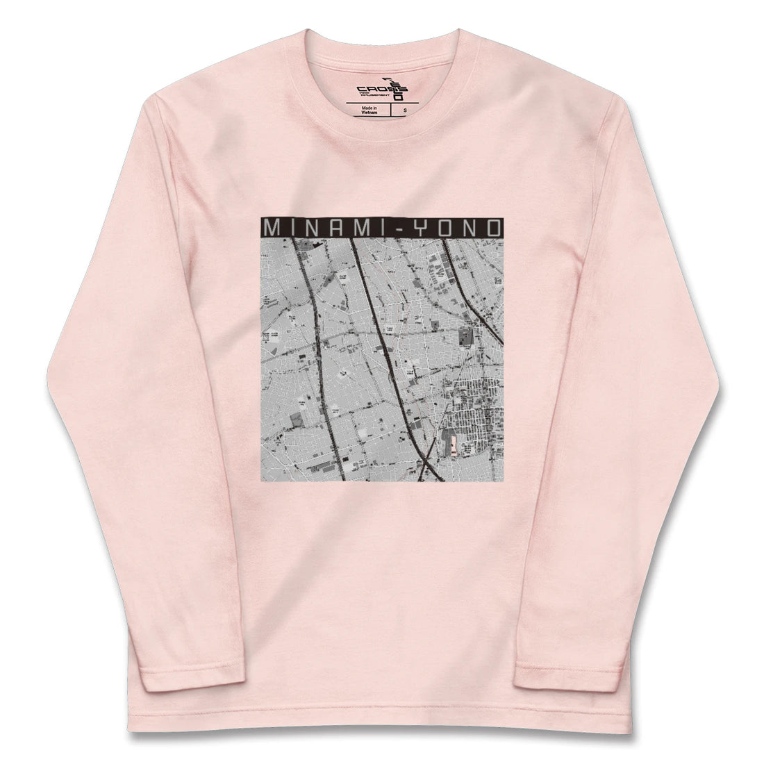 【南与野(埼玉県)】地図柄ロングスリーブTシャツ