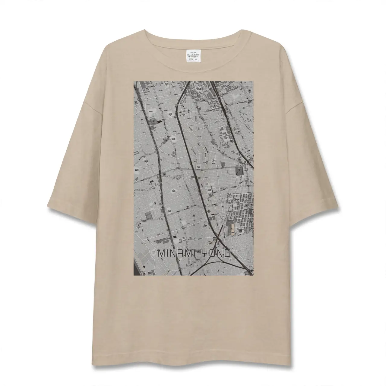 【南与野（埼玉県）】地図柄ビッグシルエットTシャツ