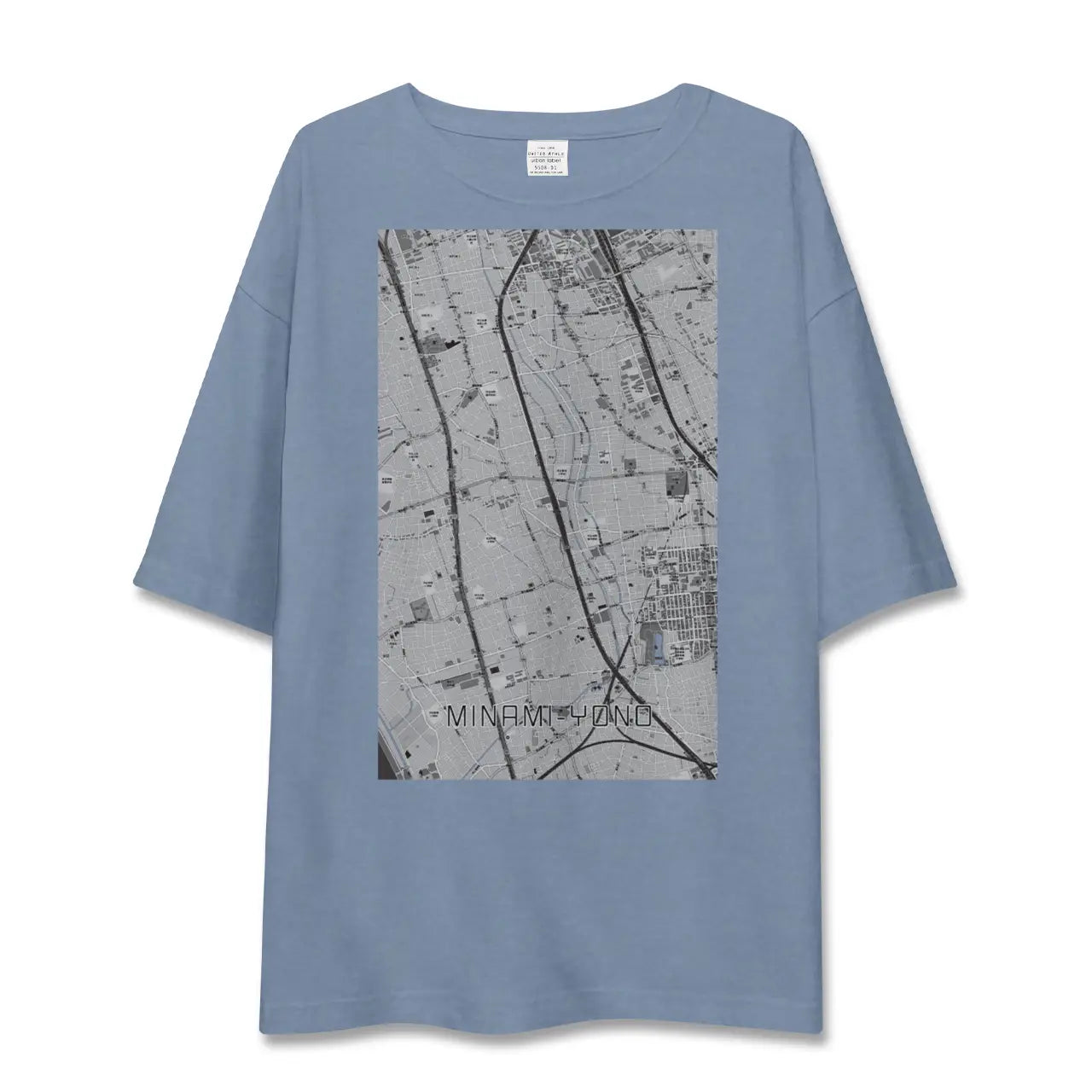 【南与野（埼玉県）】地図柄ビッグシルエットTシャツ
