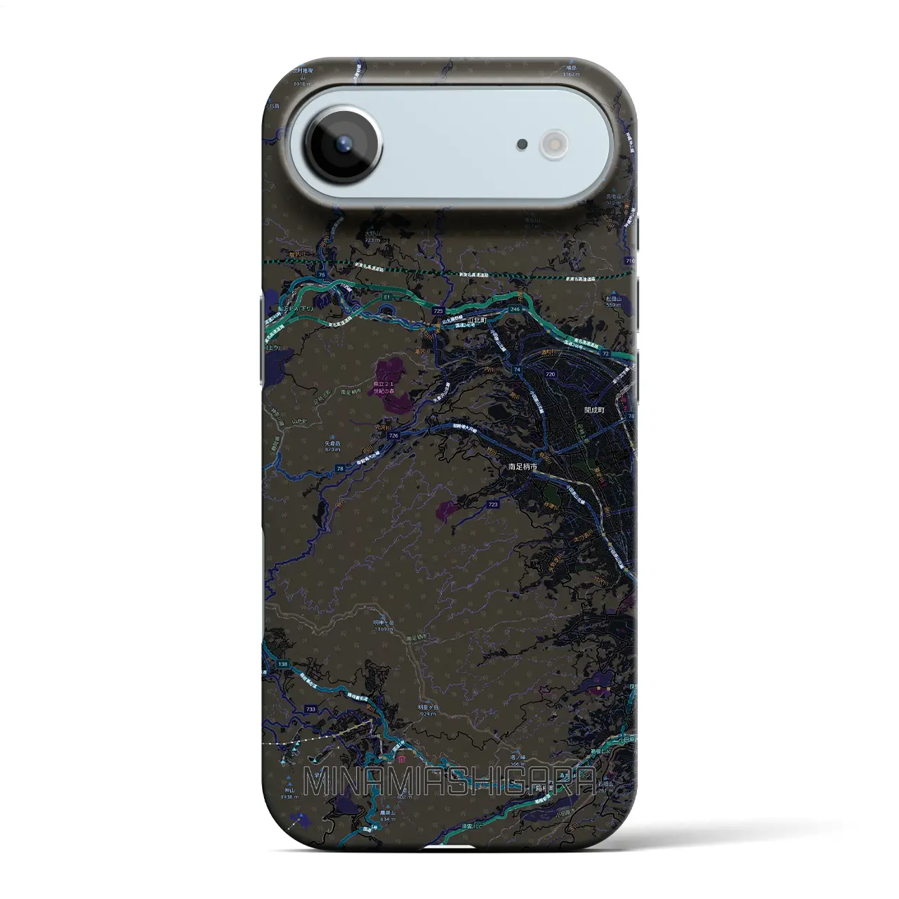 【南足柄（神奈川県）】地図柄iPhoneケース（バックカバータイプ）