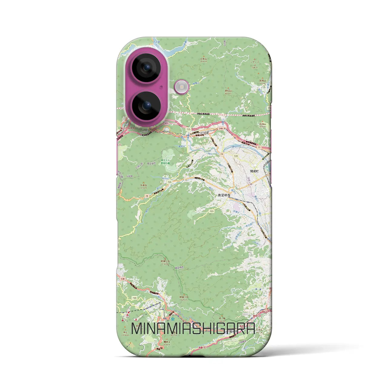 【南足柄（神奈川県）】地図柄iPhoneケース（バックカバータイプ）