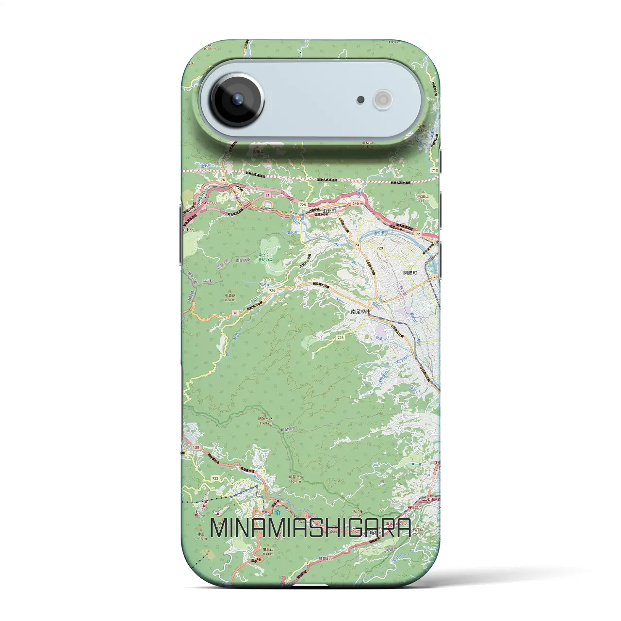 【南足柄（神奈川県）】地図柄iPhoneケース（バックカバータイプ）