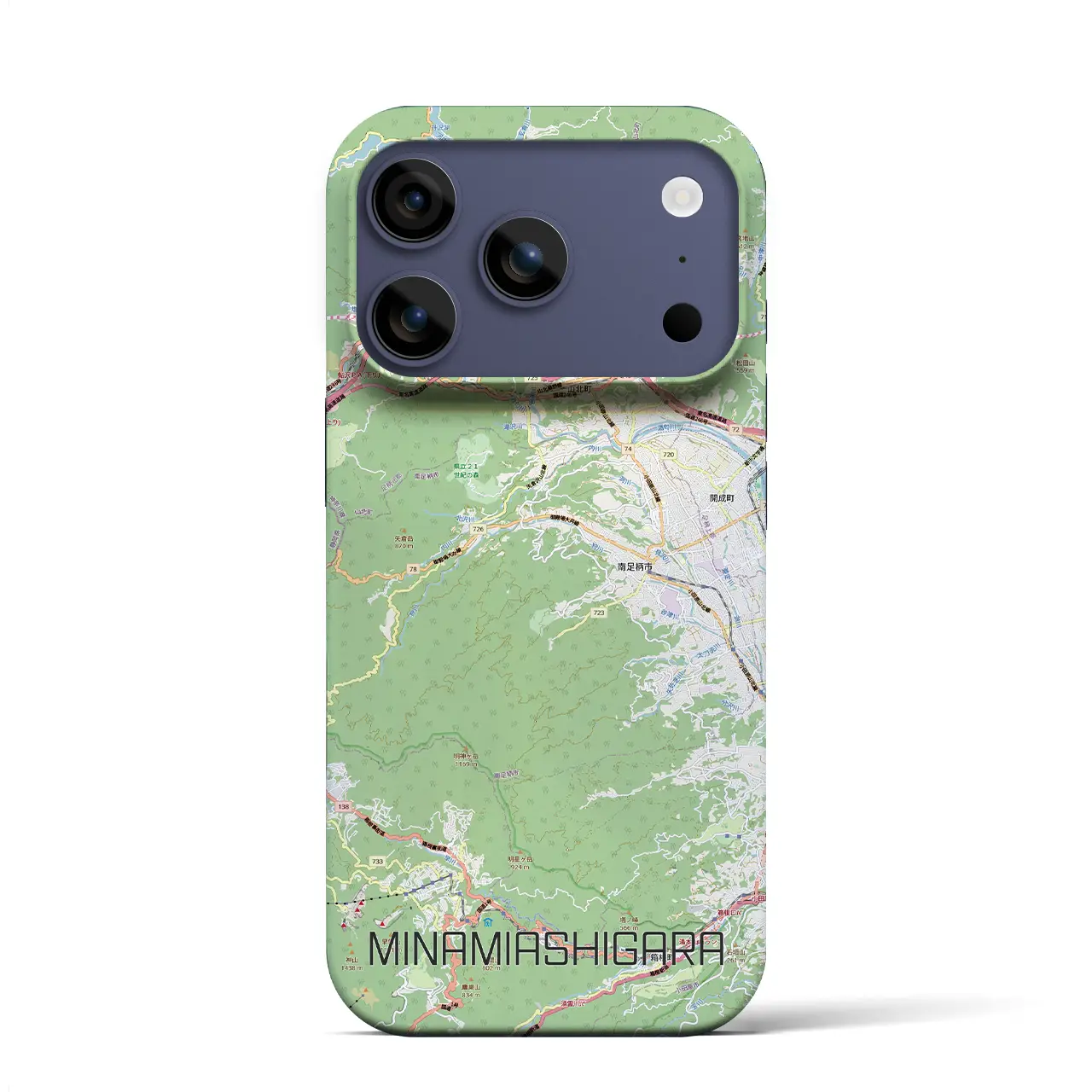 【南足柄（神奈川県）】地図柄iPhoneケース（バックカバータイプ）
