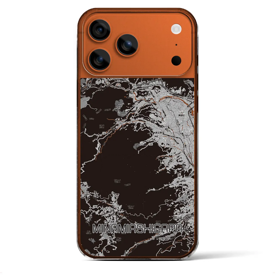 【南足柄（神奈川県）】地図柄iPhoneケース（クリアタイプ）モノトーン・iPhone 17 Pro Max 用