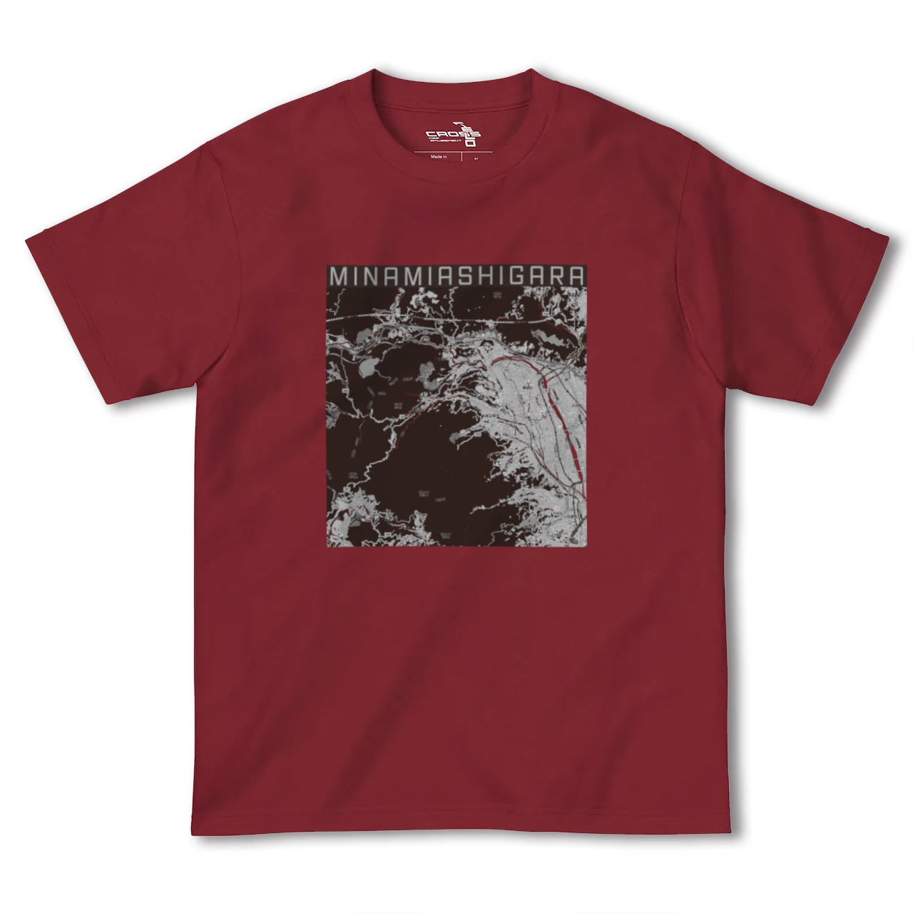 【南足柄（神奈川県）】地図柄ヘビーウェイトTシャツ