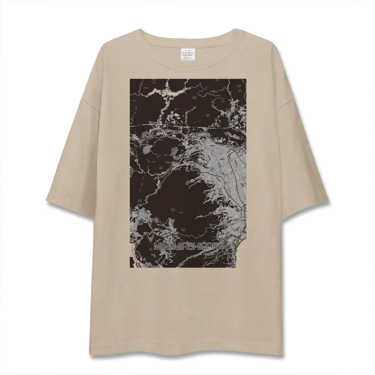 【南足柄（神奈川県）】地図柄ビッグシルエットTシャツ