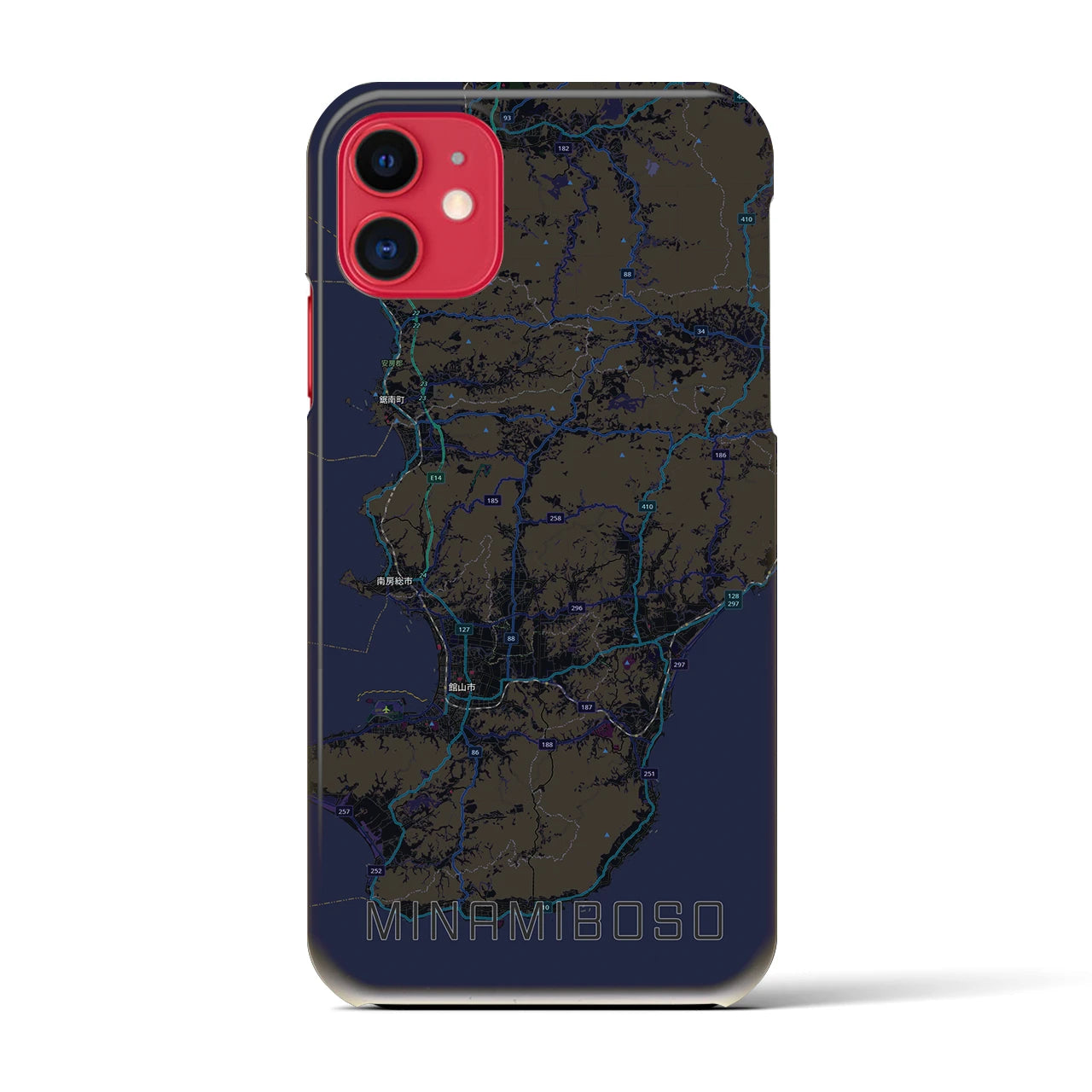 【南房総（千葉県）】地図柄iPhoneケース（バックカバータイプ）