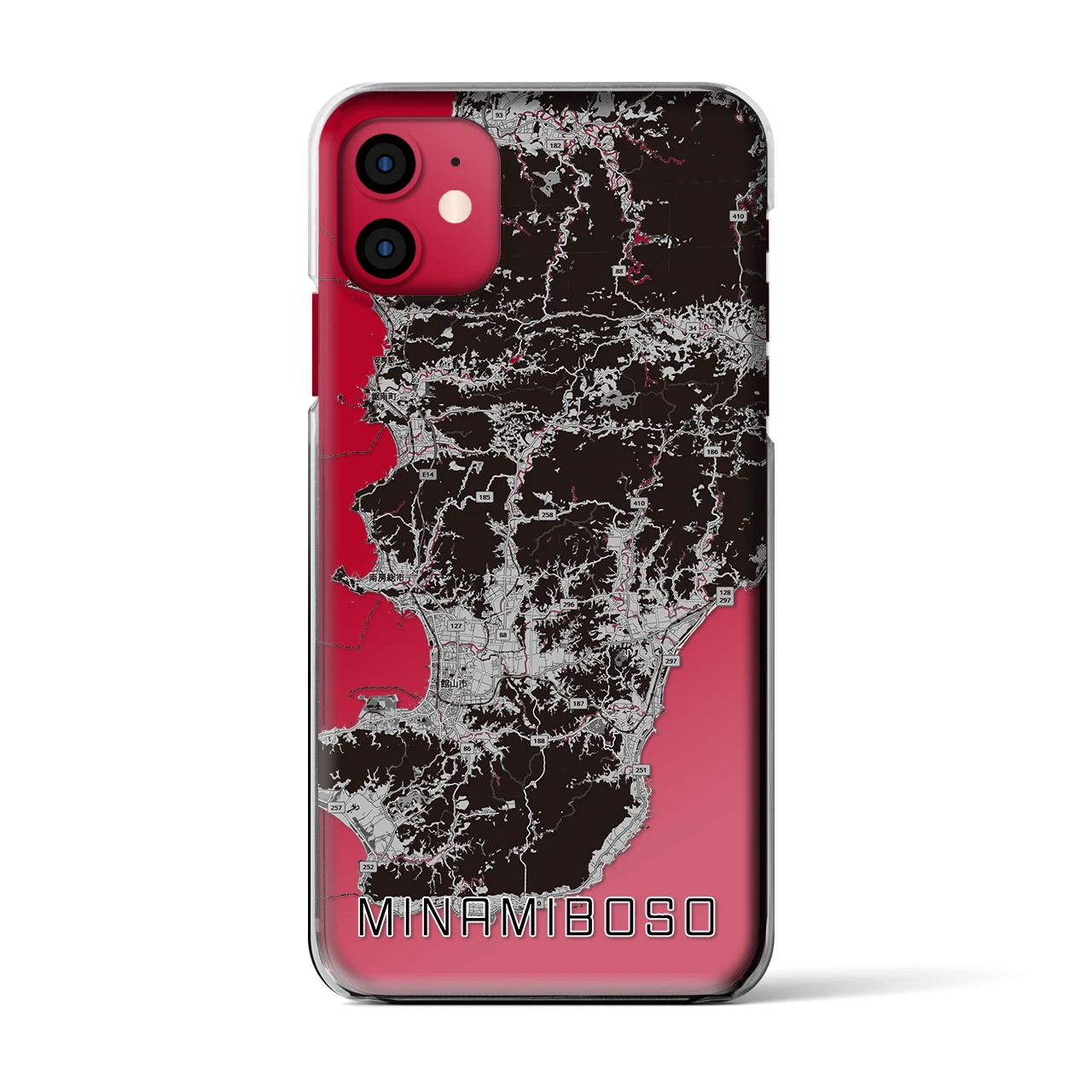 【南房総（千葉県）】地図柄iPhoneケース（クリアタイプ）