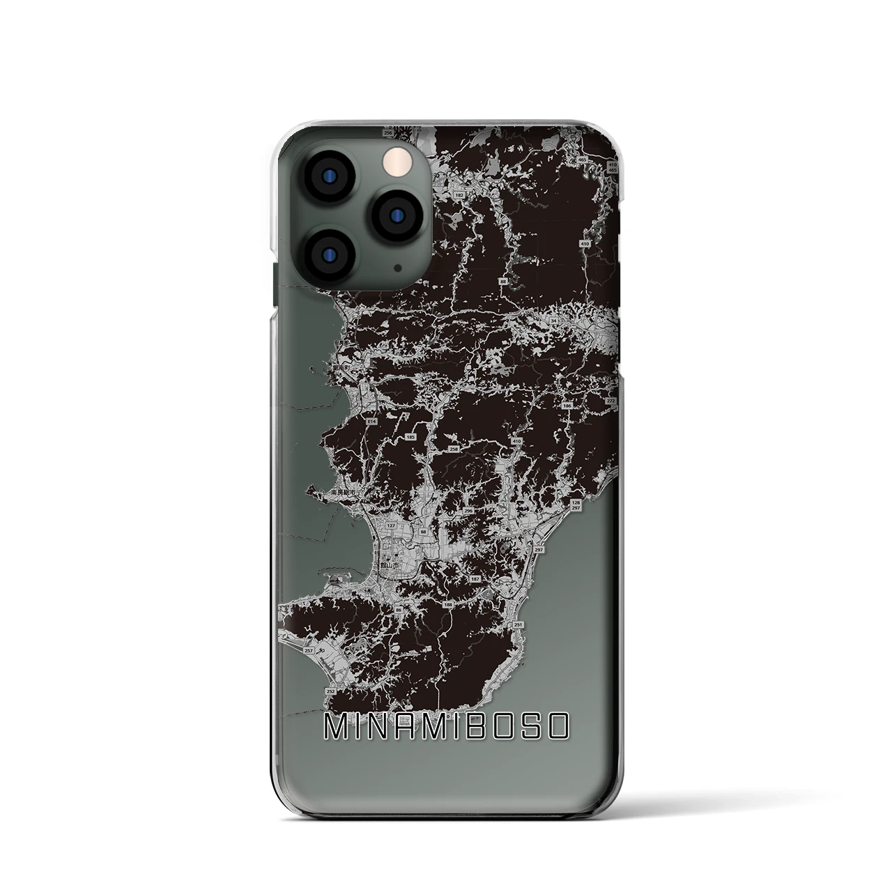 【南房総（千葉県）】地図柄iPhoneケース（クリアタイプ）