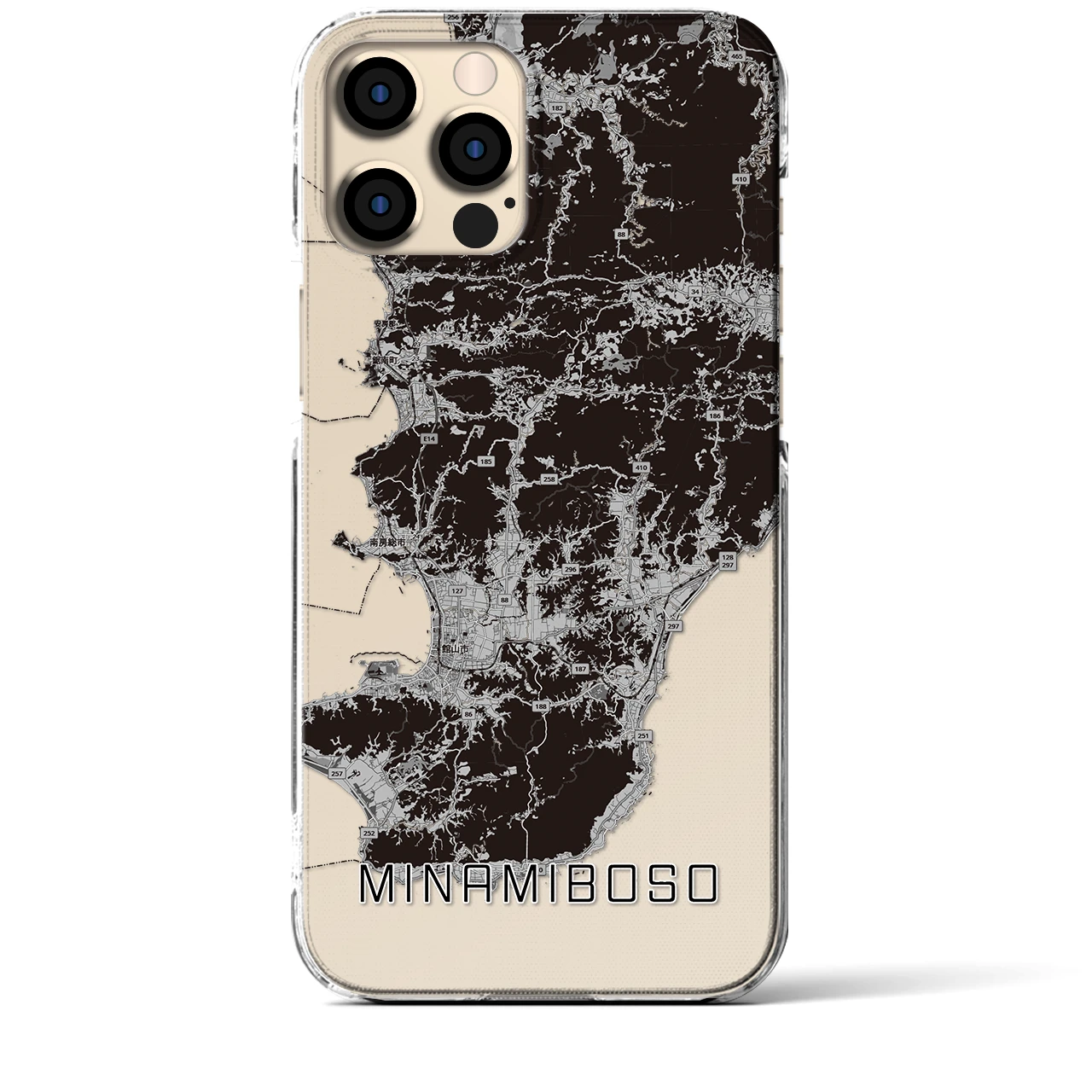 【南房総（千葉県）】地図柄iPhoneケース（クリアタイプ）