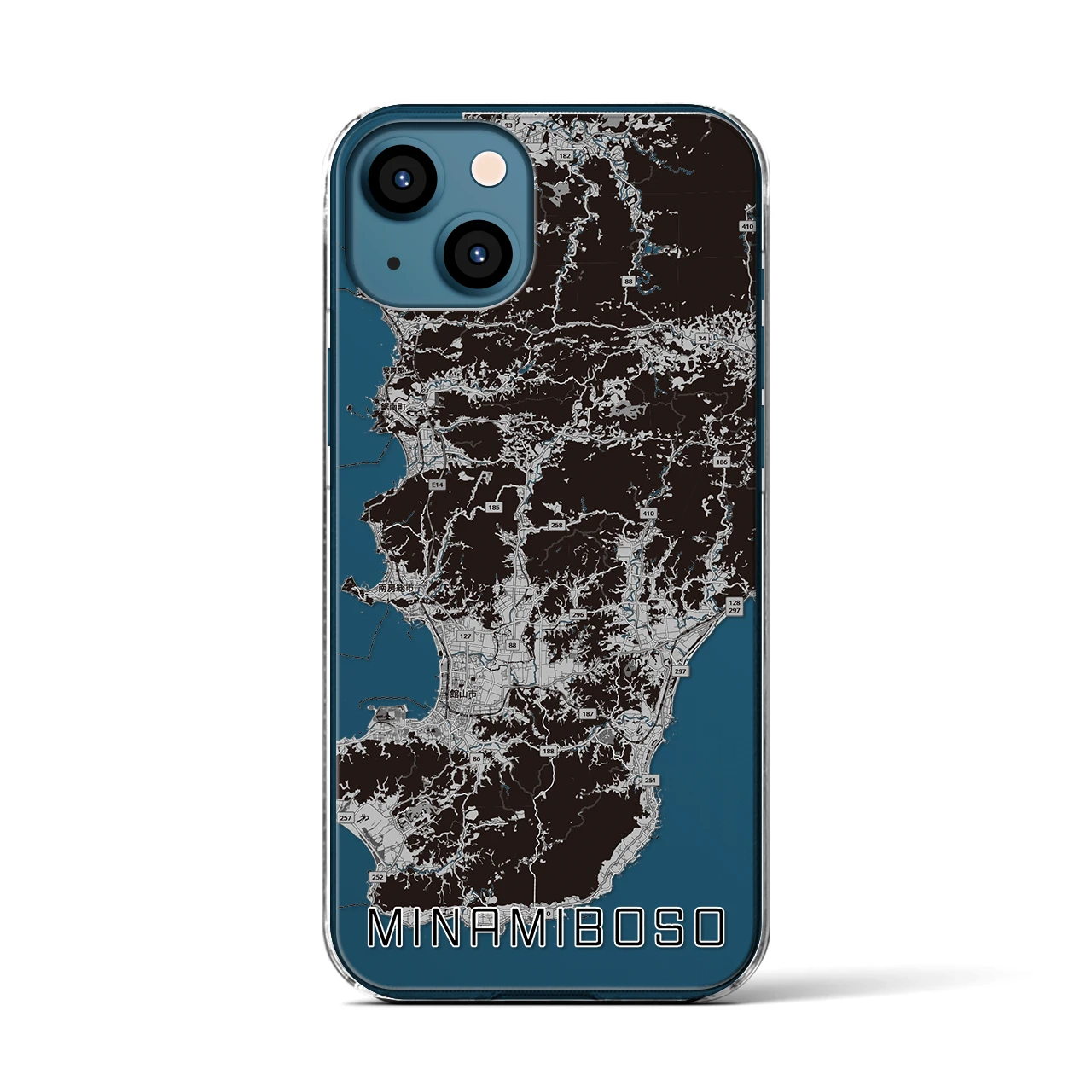 【南房総（千葉県）】地図柄iPhoneケース（クリアタイプ）