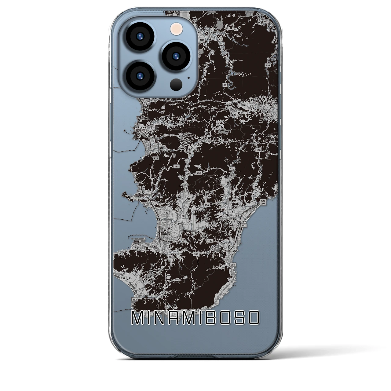 【南房総（千葉県）】地図柄iPhoneケース（クリアタイプ）