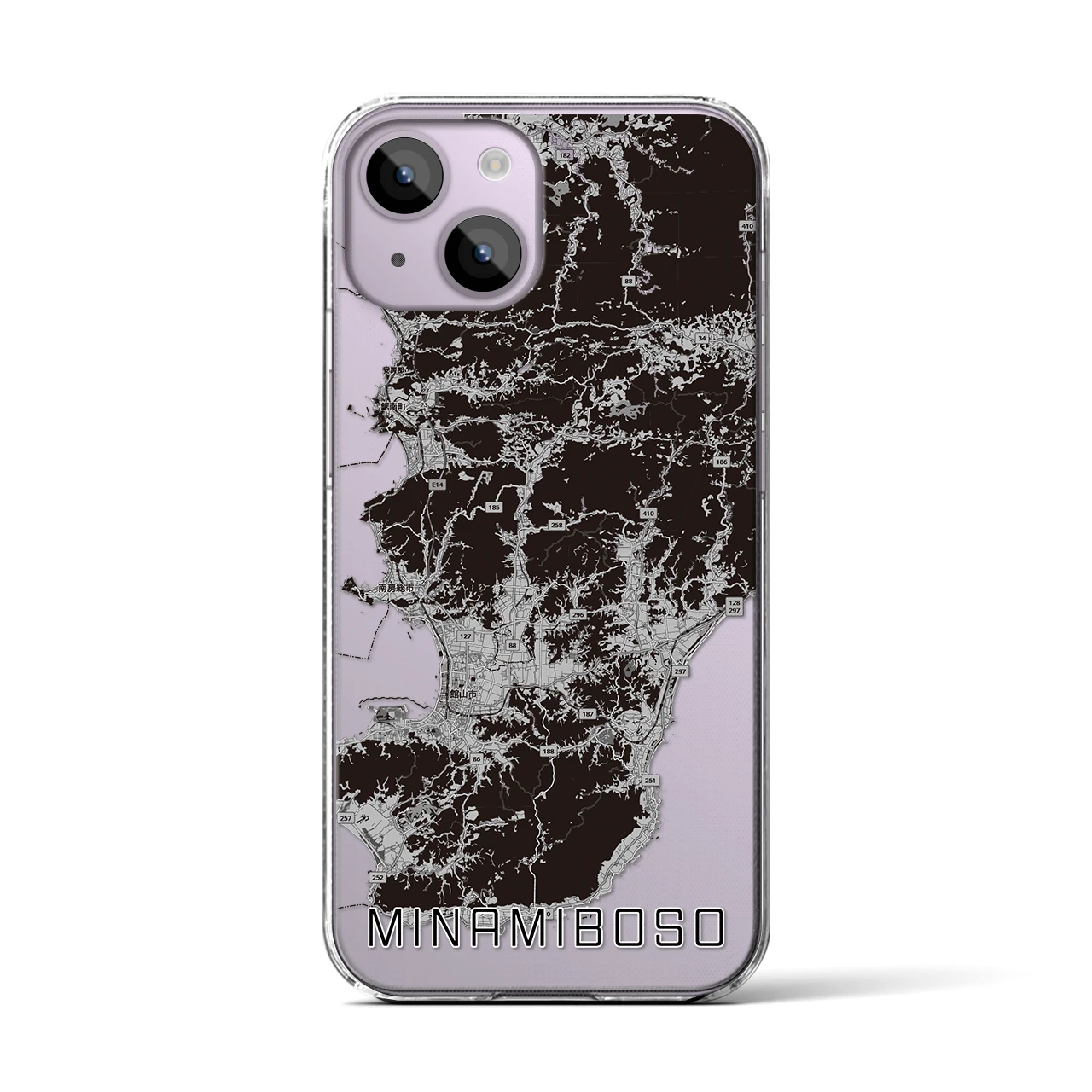 【南房総（千葉県）】地図柄iPhoneケース（クリアタイプ）