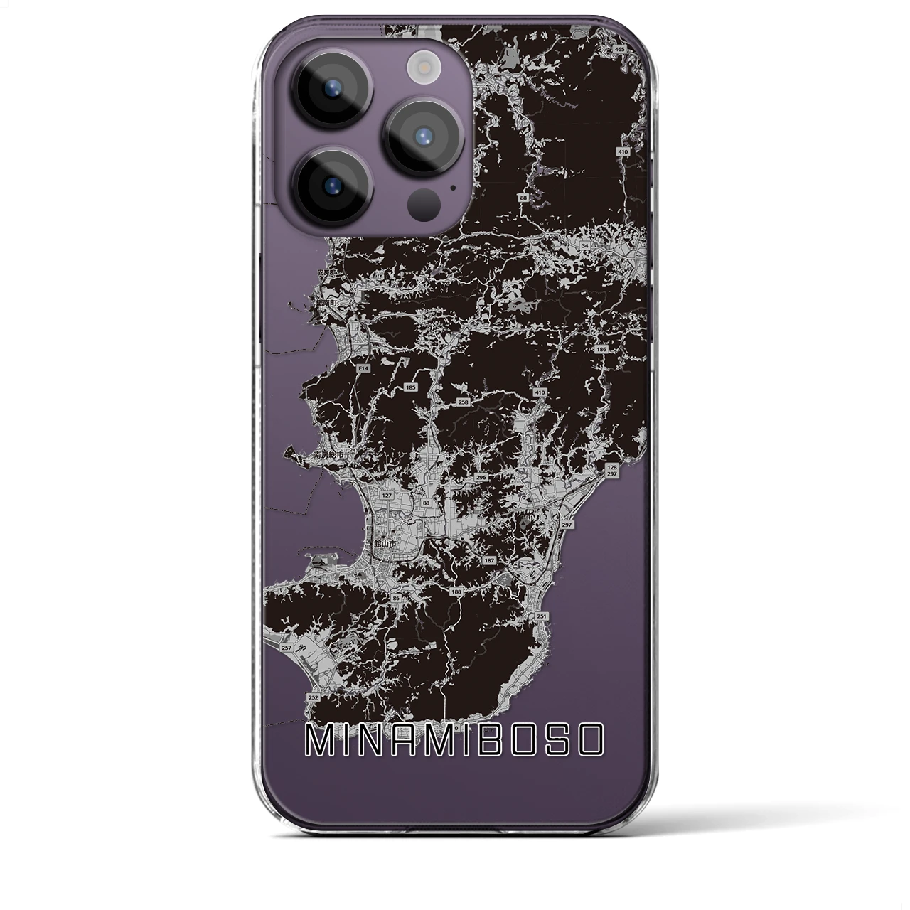 【南房総（千葉県）】地図柄iPhoneケース（クリアタイプ）