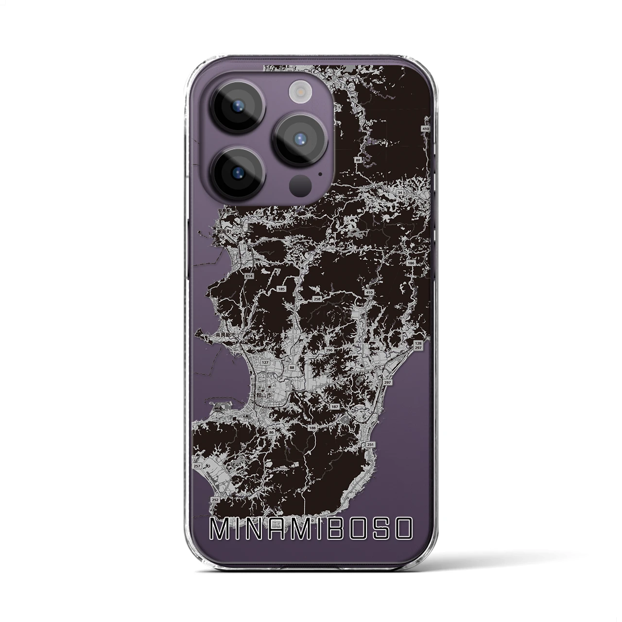 【南房総（千葉県）】地図柄iPhoneケース（クリアタイプ）