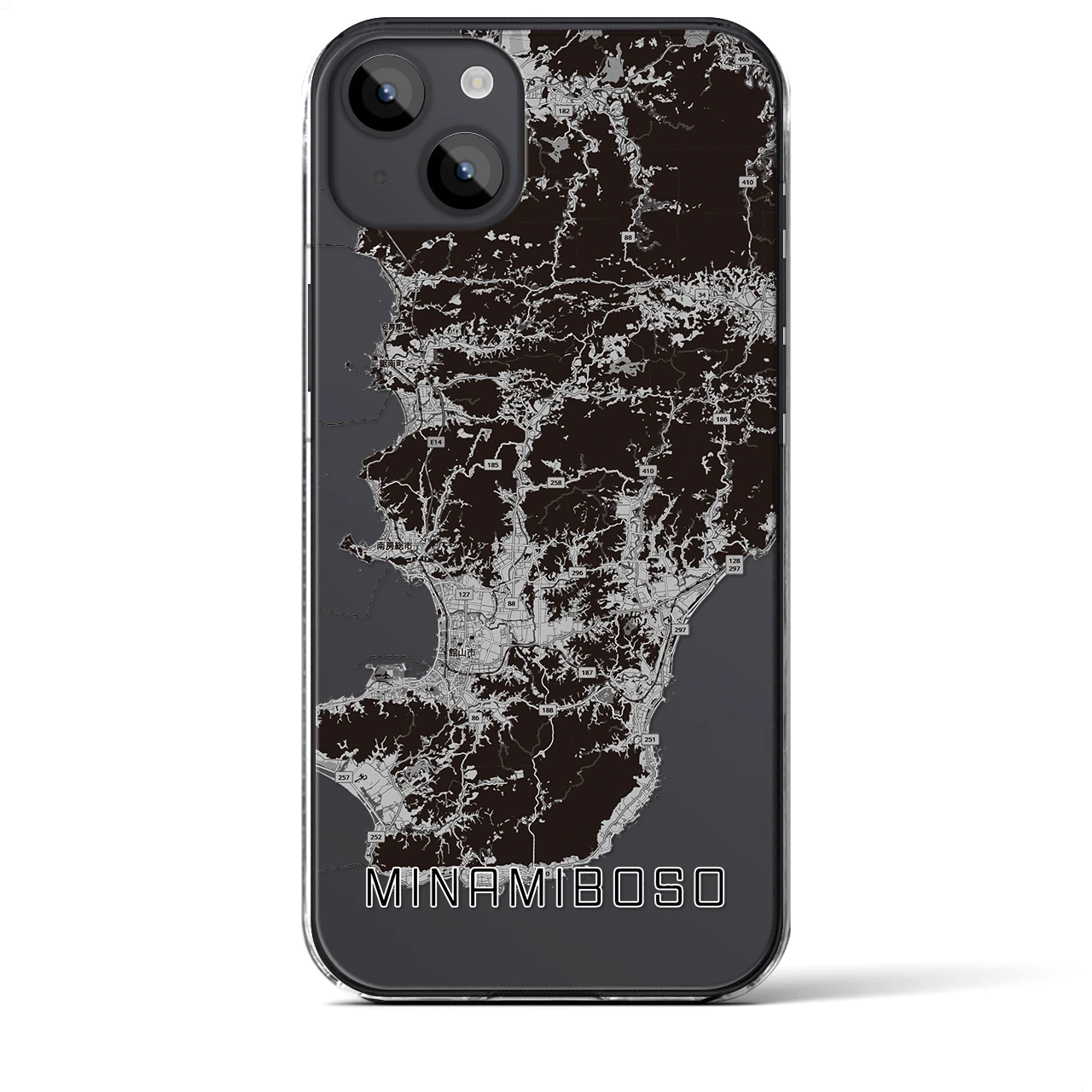 【南房総（千葉県）】地図柄iPhoneケース（クリアタイプ）