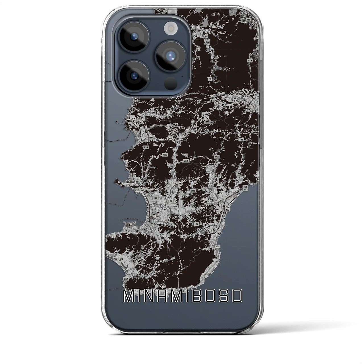 【南房総（千葉県）】地図柄iPhoneケース（クリアタイプ）