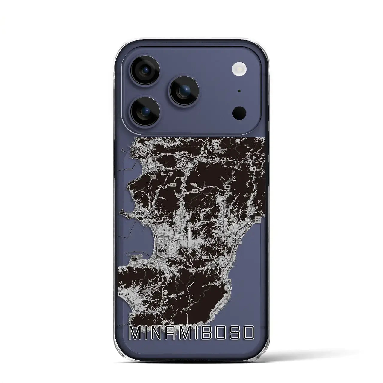 【南房総（千葉県）】地図柄iPhoneケース（クリアタイプ）